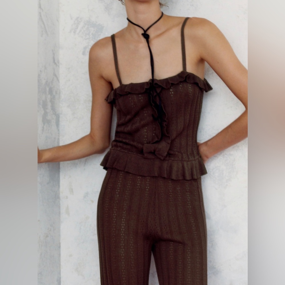 SET ruffled pant&tank set